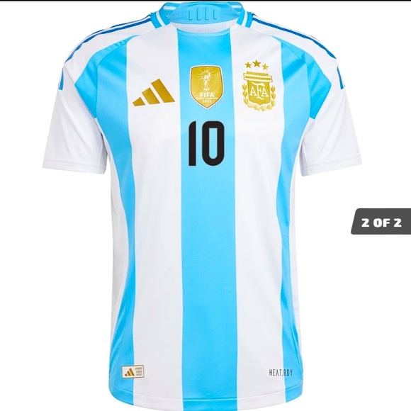 Argentina Adidas Jersey 2024 Messi 10 NWT ⚽️🏆⭐️⭐️⭐️🇦🇷 - Picture 14 of 15